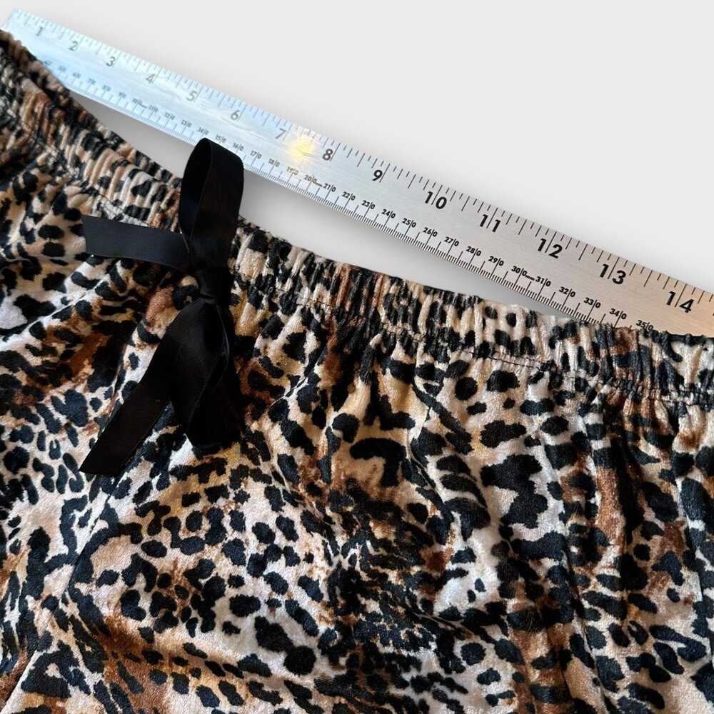 TART Women's Velvety Leopard Strappy 2-pc Pajama Lounge Short Set XL - Picture 6 of 6